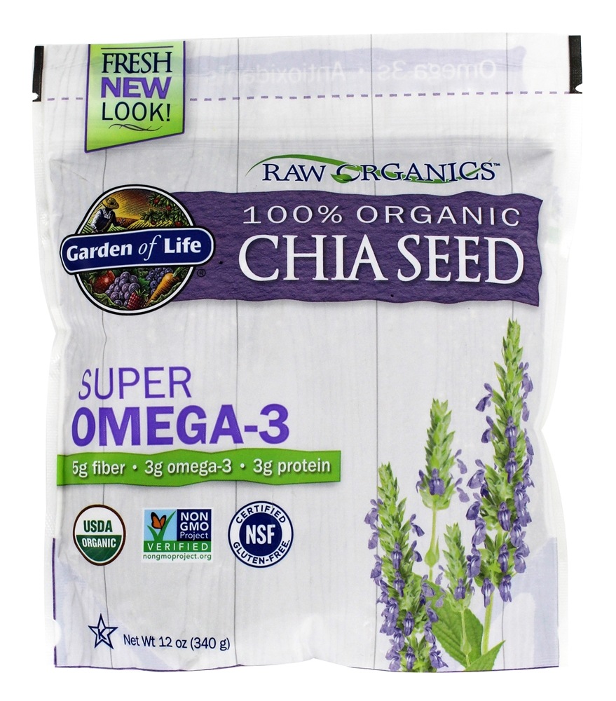 Super Omega 3 100% Organic Chia Seed   12 oz. by Garden of Life