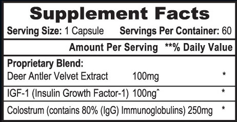 Igf-1 extreme supplement facts