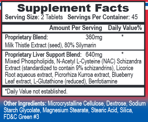 Liver MD Supplement Facts