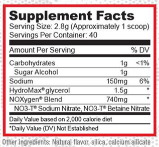 NOXYGEN Supplement Facts NOXYGEN Supplement Facts