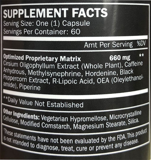 Hyperdrive 4.0 Supplement Facts Hyperdrive 4.0 Supplement Facts